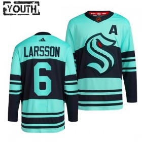 Seattle Kraken Adam Larsson 6 Adidas 2022-23 Reverse Retro 2.0 Eisblau Trikot Authentic - Kinder